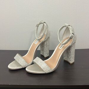 Steve Madden Womens Carrson Rhinestone Heels Sandal Size 8.5